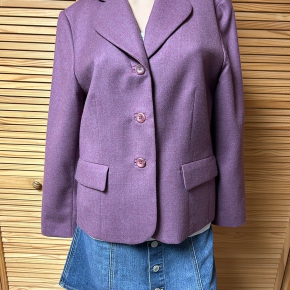 100% wool women’s Pendleton jacket blazer size 10 medium mauve business casual - Picture 1 of 7